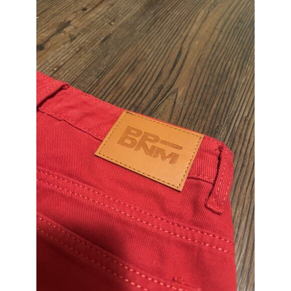 Luxe Princess Polly Size 2 Solid Red Relaxed Denim Jeans 100%Cotton MINT Bold - Picture 8 of 8